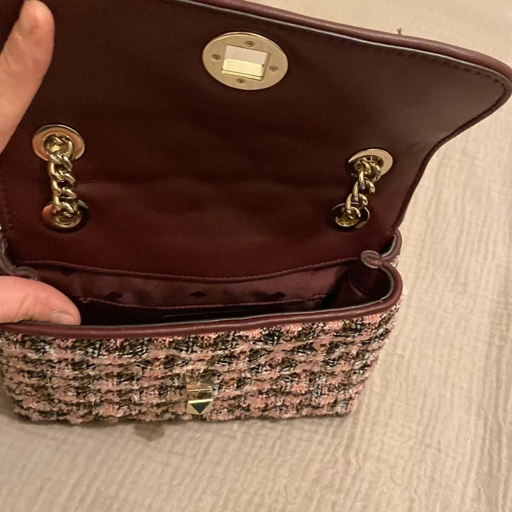 Kate Spade beautiful tweed shoulder / crossbody bag. Like new.